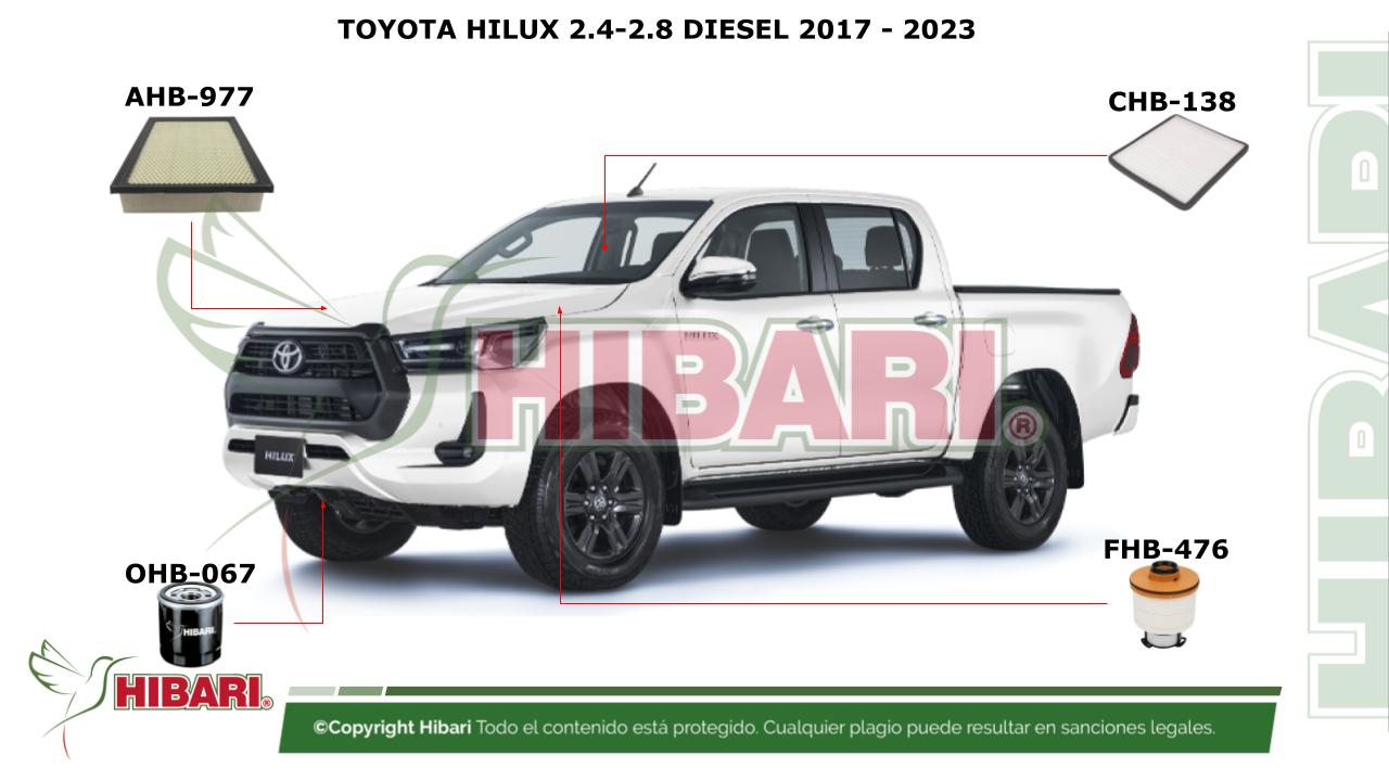 Lee más sobre el artículo TOYOTA HILUX 2.4-2.8 DIESEL 2017 – 2023